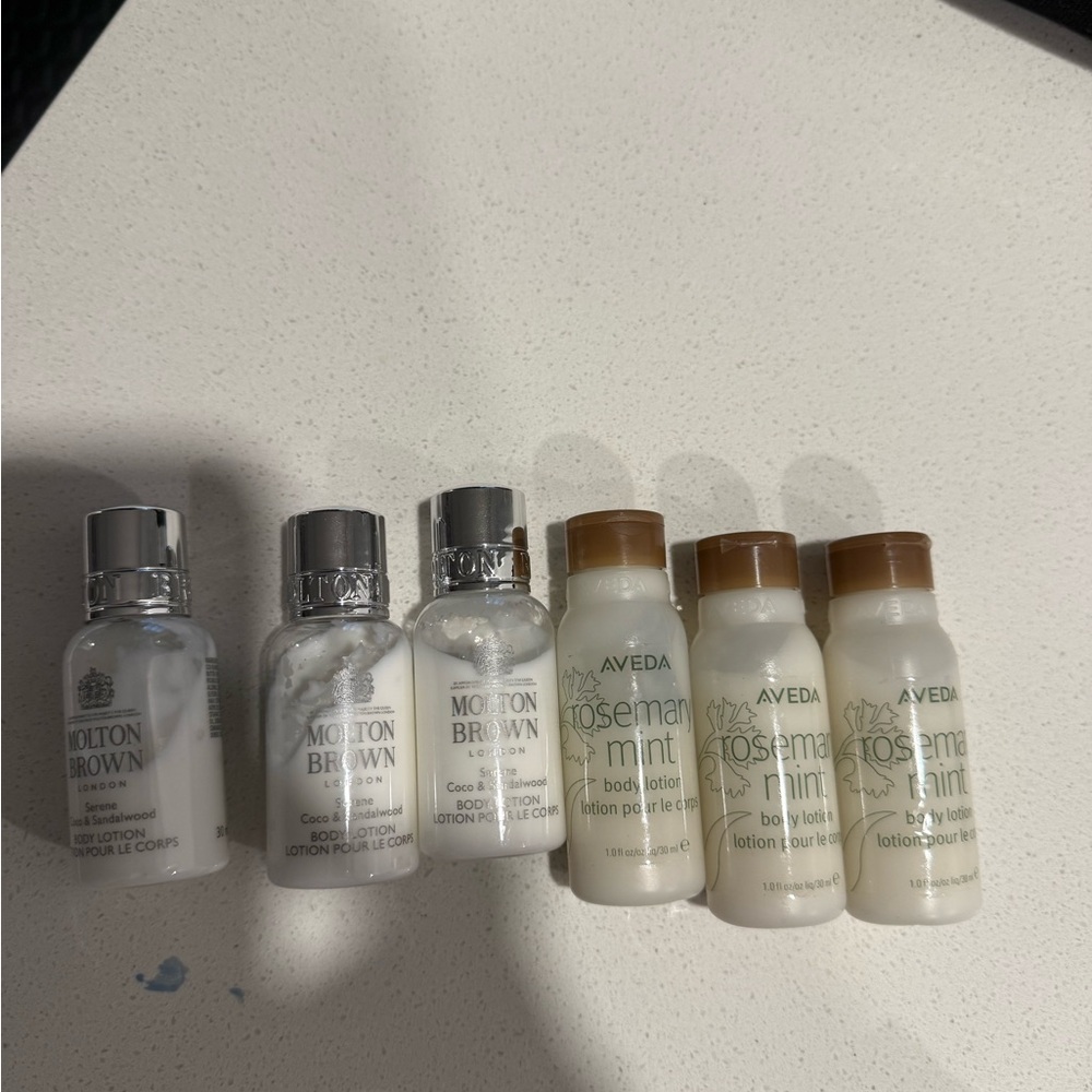 Molton Brown & Aveda body creams 30ml each